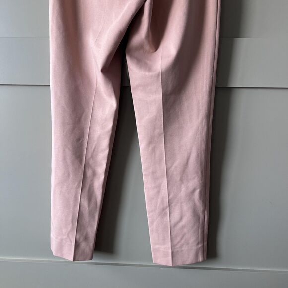 MaxMara Pants Women Small 26" Waist Pink Cropped Straight Dress Ankle Trousers - Picture 8 of 15